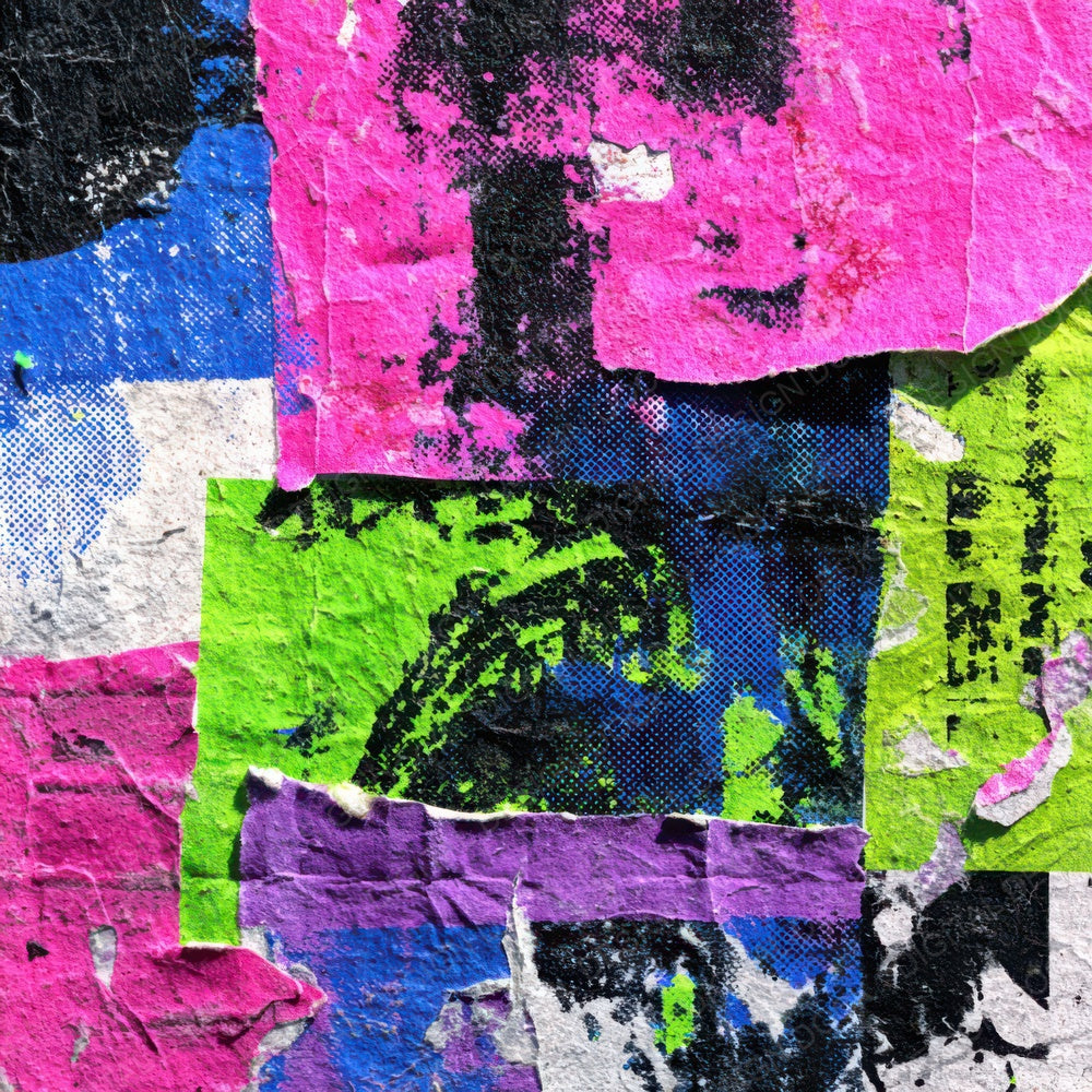 Neon Zine Collage Digital Paper Pack (DDD008196)