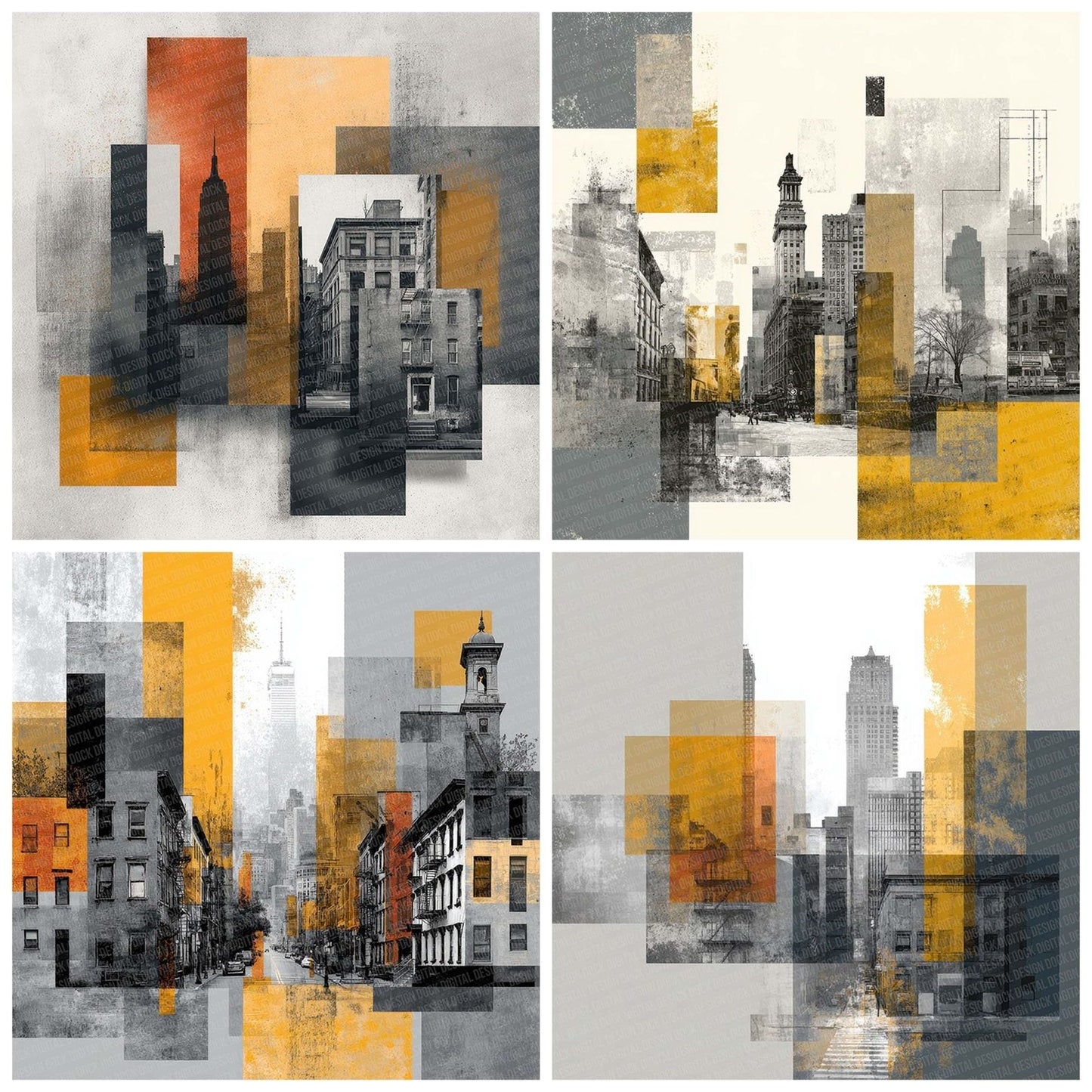 New York City Collage Digital Paper Pack (DDD002748)