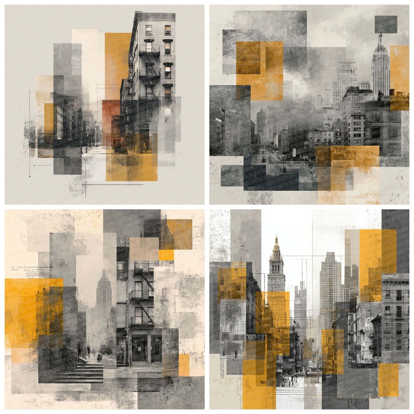 New York City Collage Digital Paper Pack (DDD002748)