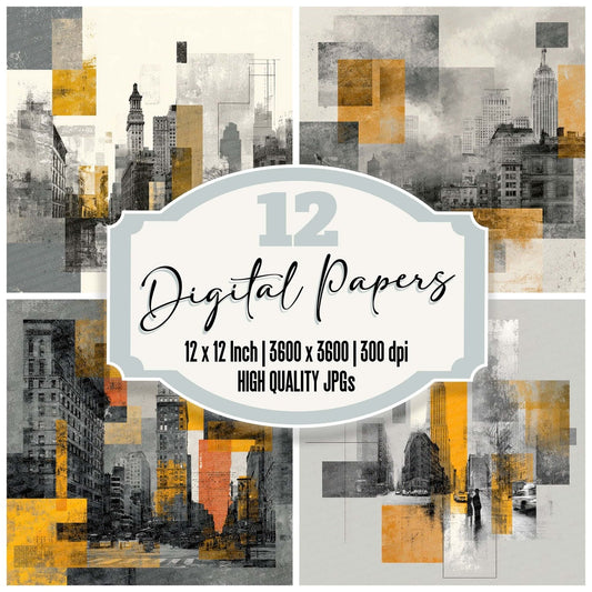 New York City Collage Digital Paper Pack (DDD002748)