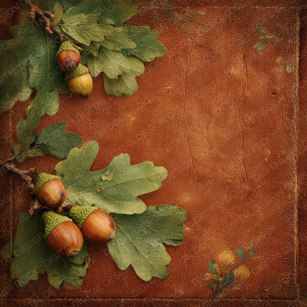 Oak Leaf Leather Digital Paper Pack (DDD007694)