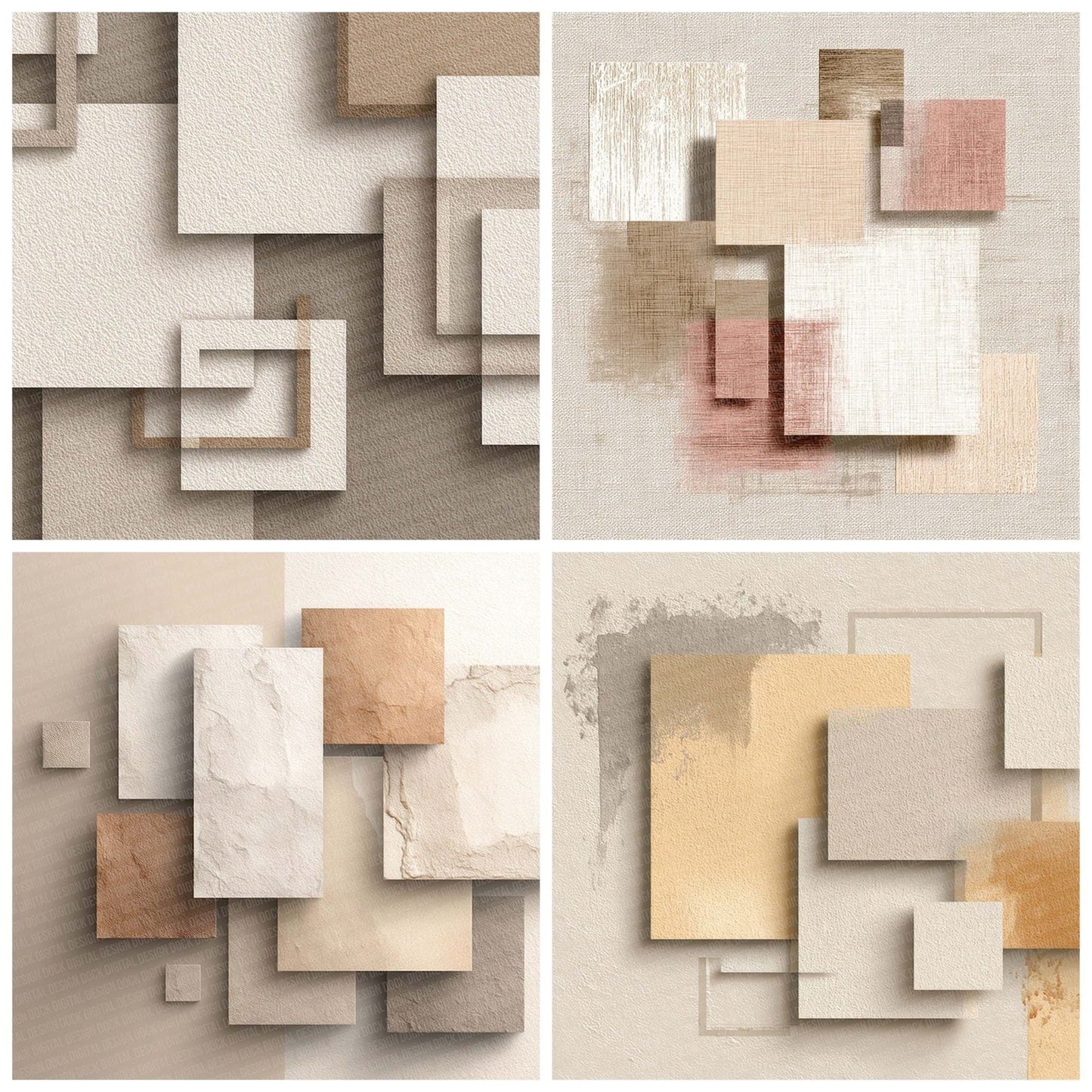 Oat Porcelain Background Digital Paper Pack (DDD002775)