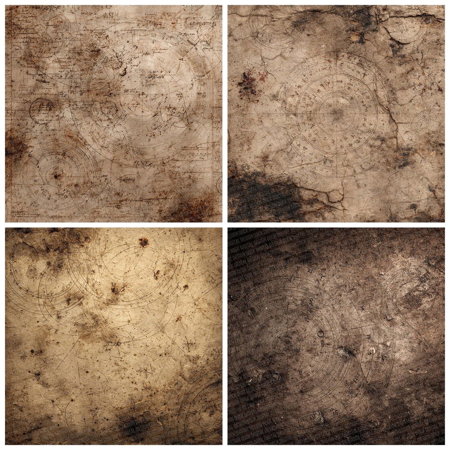 Occult Parchment Dark Digital Paper Pack (DDD002779)