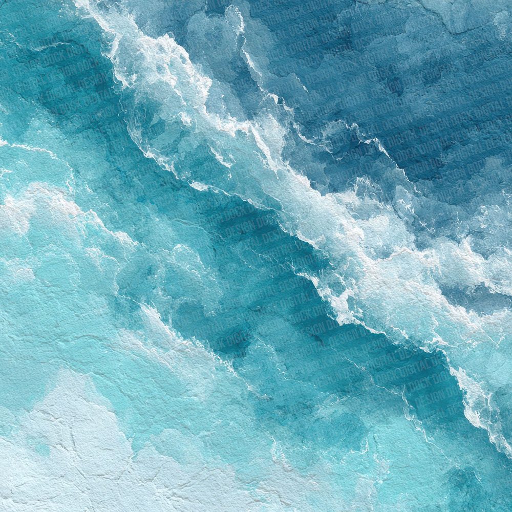 Ocean Wave Notes Wash Digital Paper Pack (DDD002781)