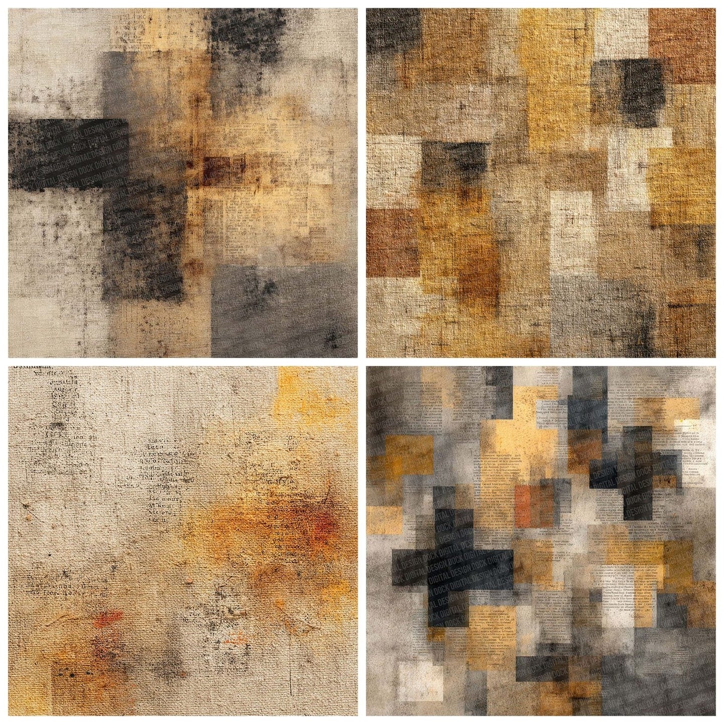 Ochre Parchment Christian Sacred Layers Digital Paper Pack (DDD002789)