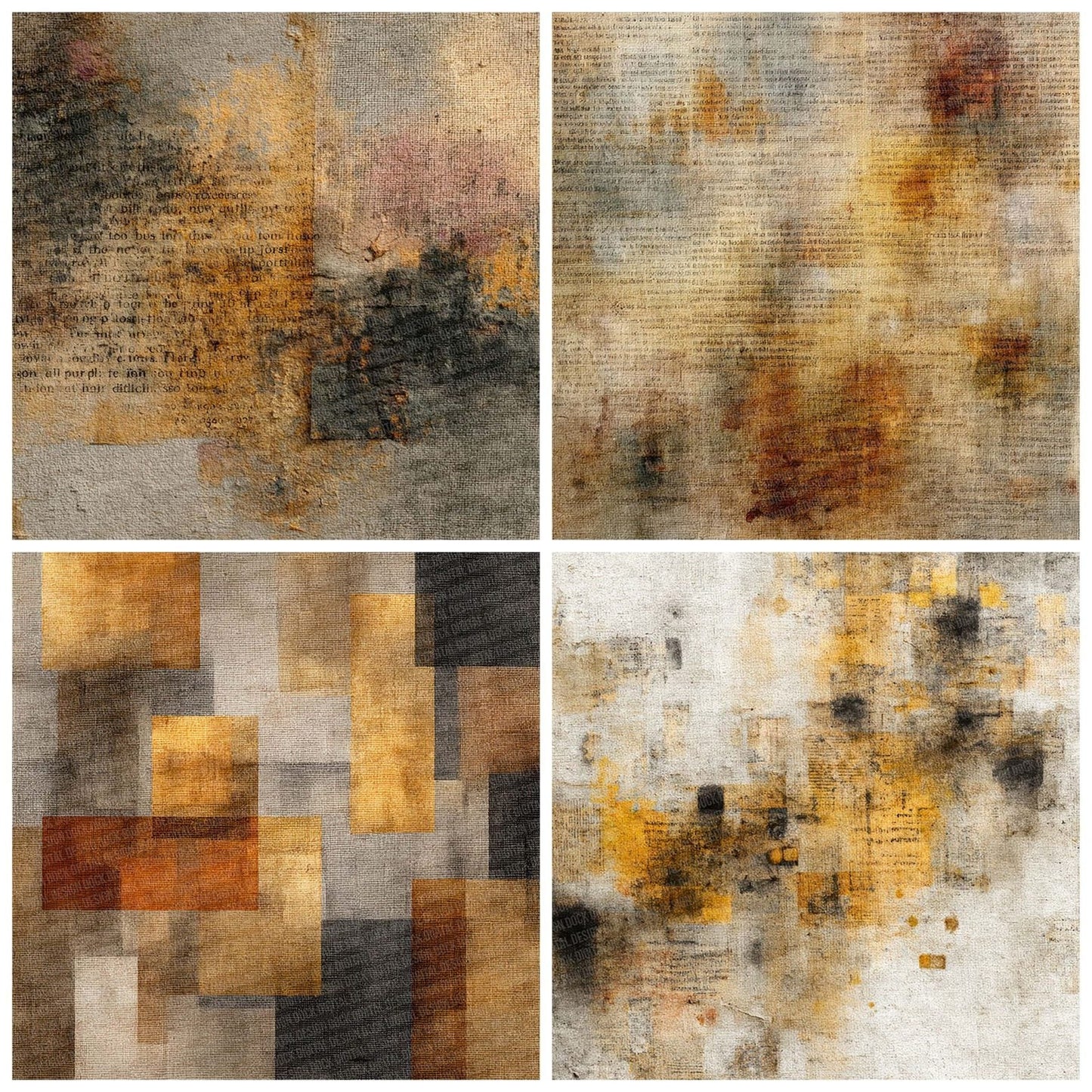 Ochre Parchment Christian Sacred Layers Digital Paper Pack (DDD002789)