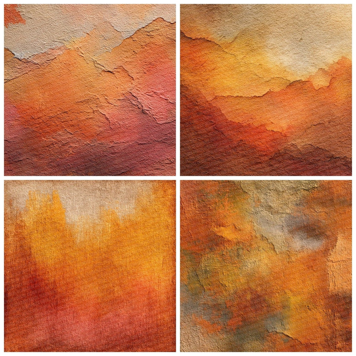 Ochre Rust Brush Digital Paper Pack (DDD002792)