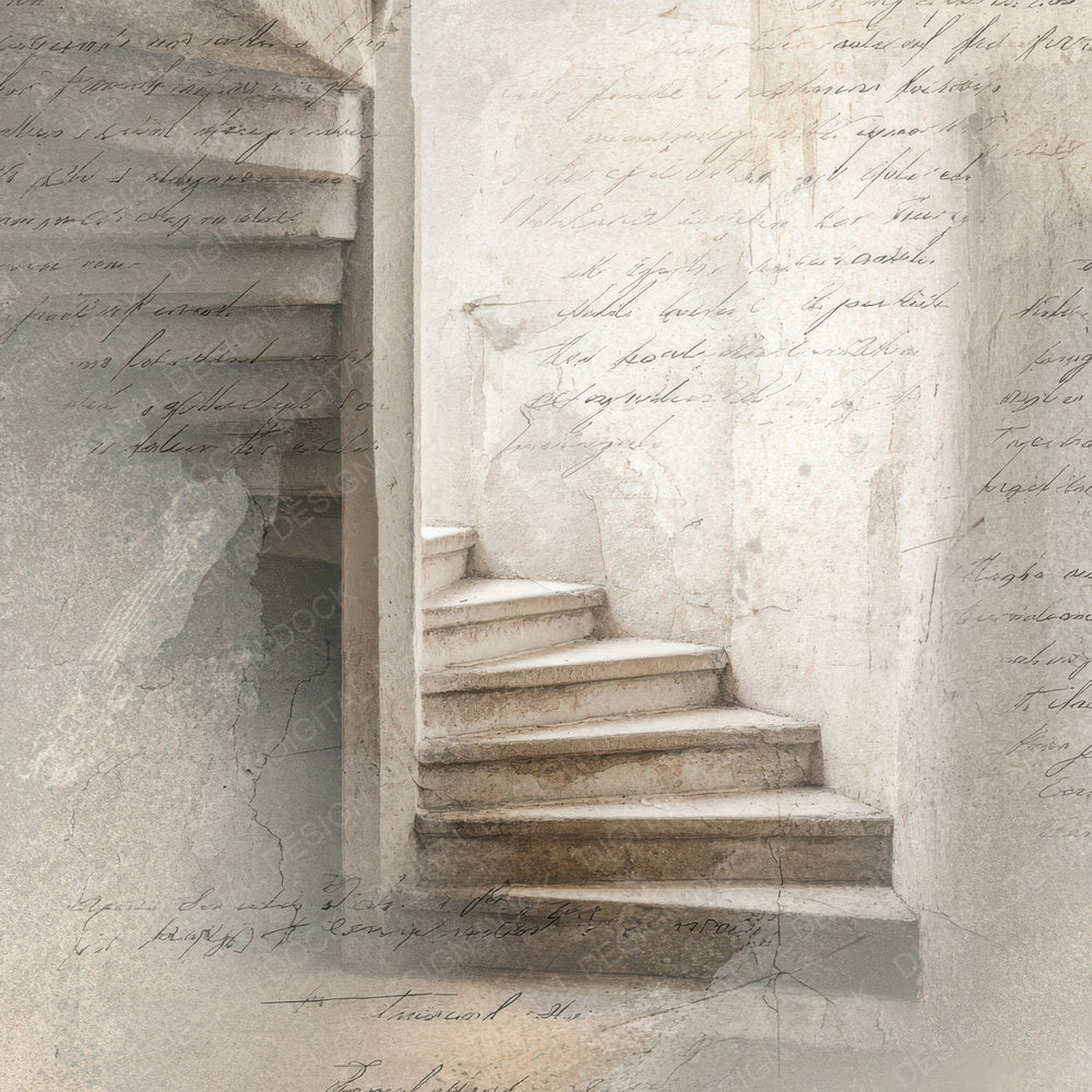 Old Lighthouse Stairwell Scene Digital Paper Pack (DDD012209)