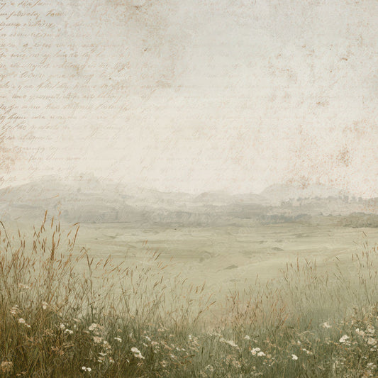 Old Meadow Grass Hills Scene Digital Paper Pack (DDD012210)