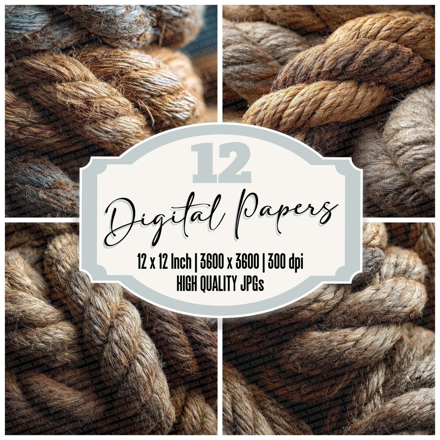 Old Rope Texture Digital Paper Pack (DDD002814)