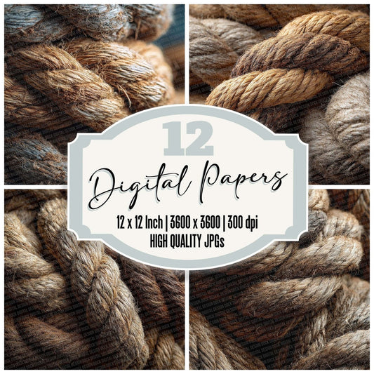 Old Rope Texture Digital Paper Pack (DDD002814)