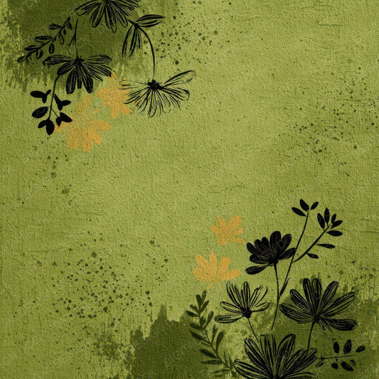 Olive Floral Block Background Digital Paper Pack (DDD007760)