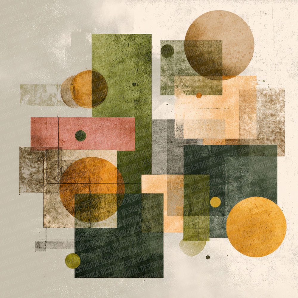 Olive Sand Geometry Digital Paper Pack (DDD002821)
