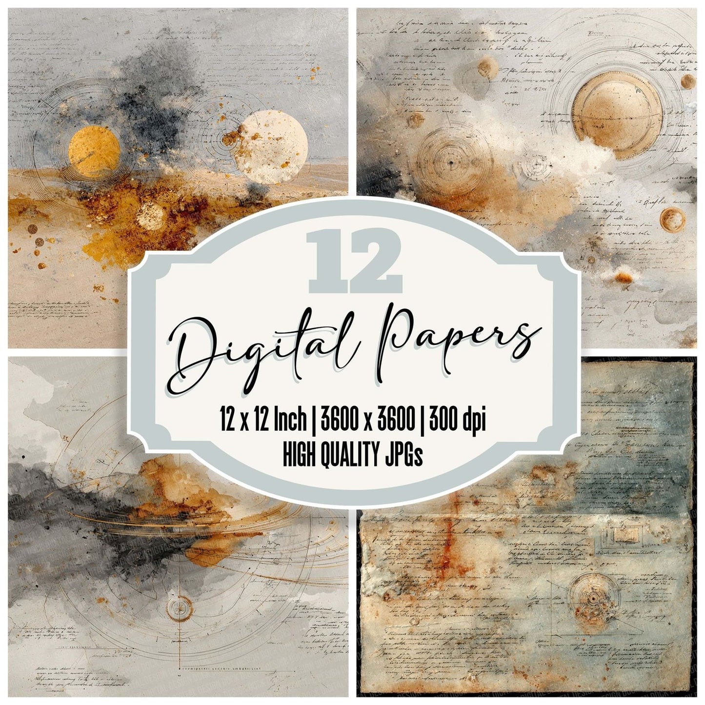 Orrery Study Notes Wash Digital Paper Pack (DDD002837)