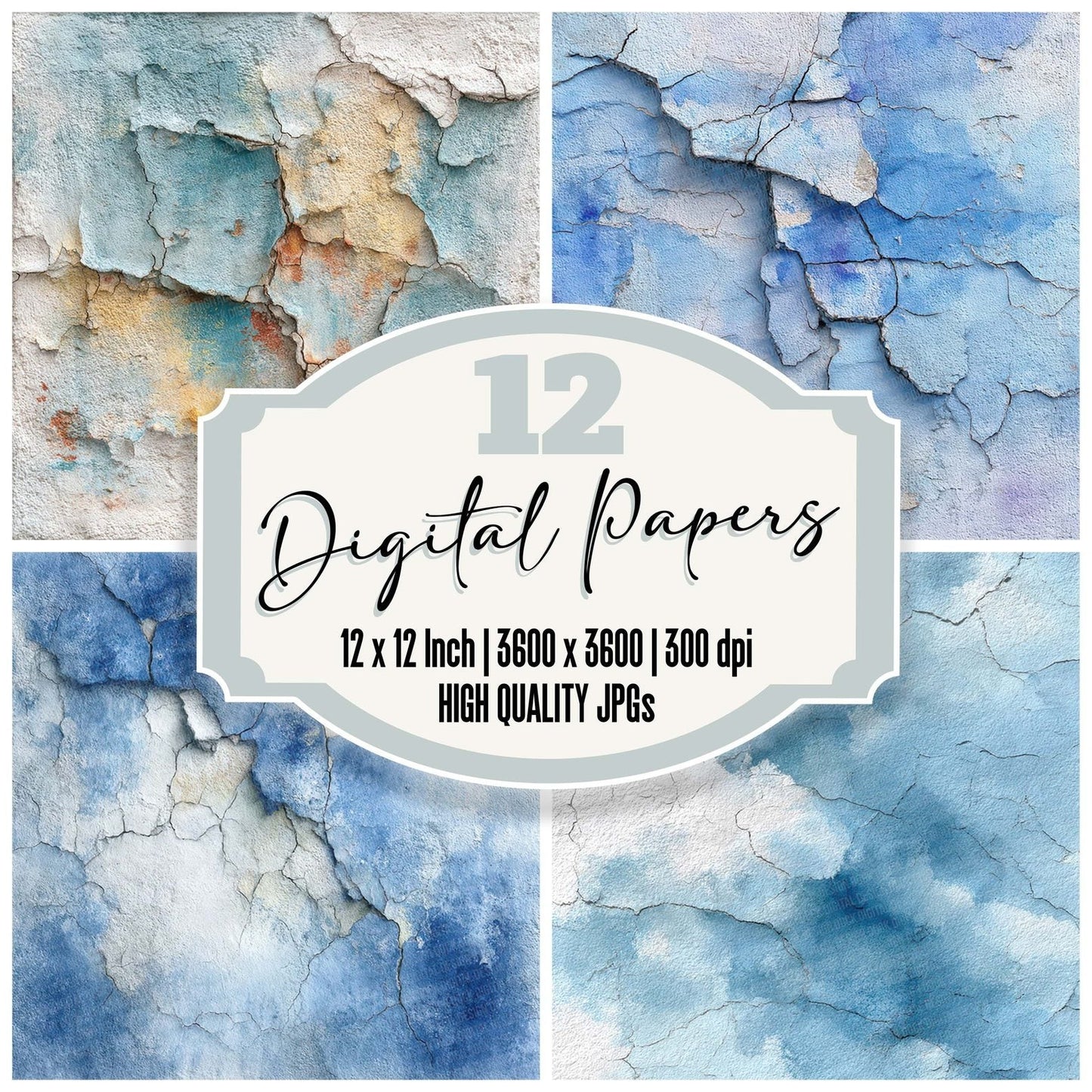 Paint Wall Crack Digital Paper Pack (DDD002867)