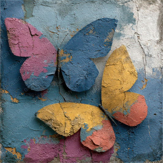 Painted Butterfly Layers Digital Paper Pack (DDD007978)