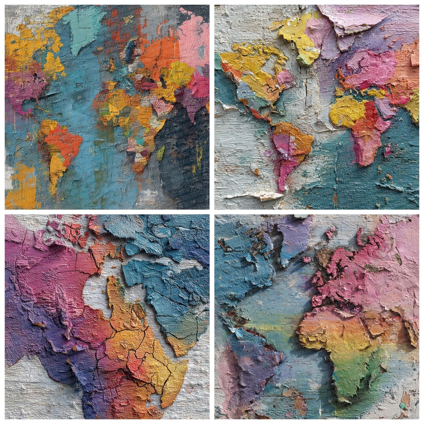 Painted World Wrap Digital Paper Pack (DDD002870)