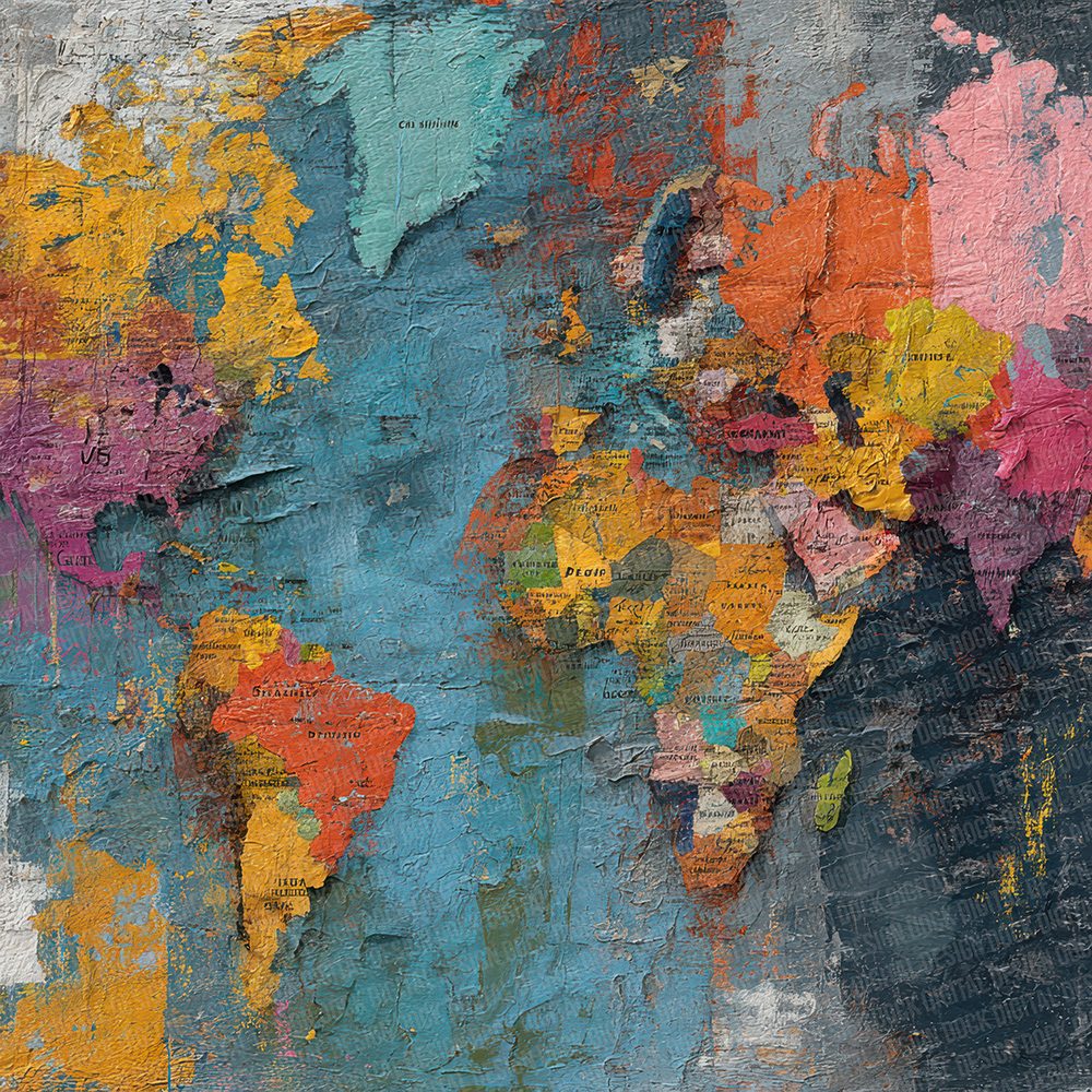 Painted World Wrap Digital Paper Pack (DDD002870)
