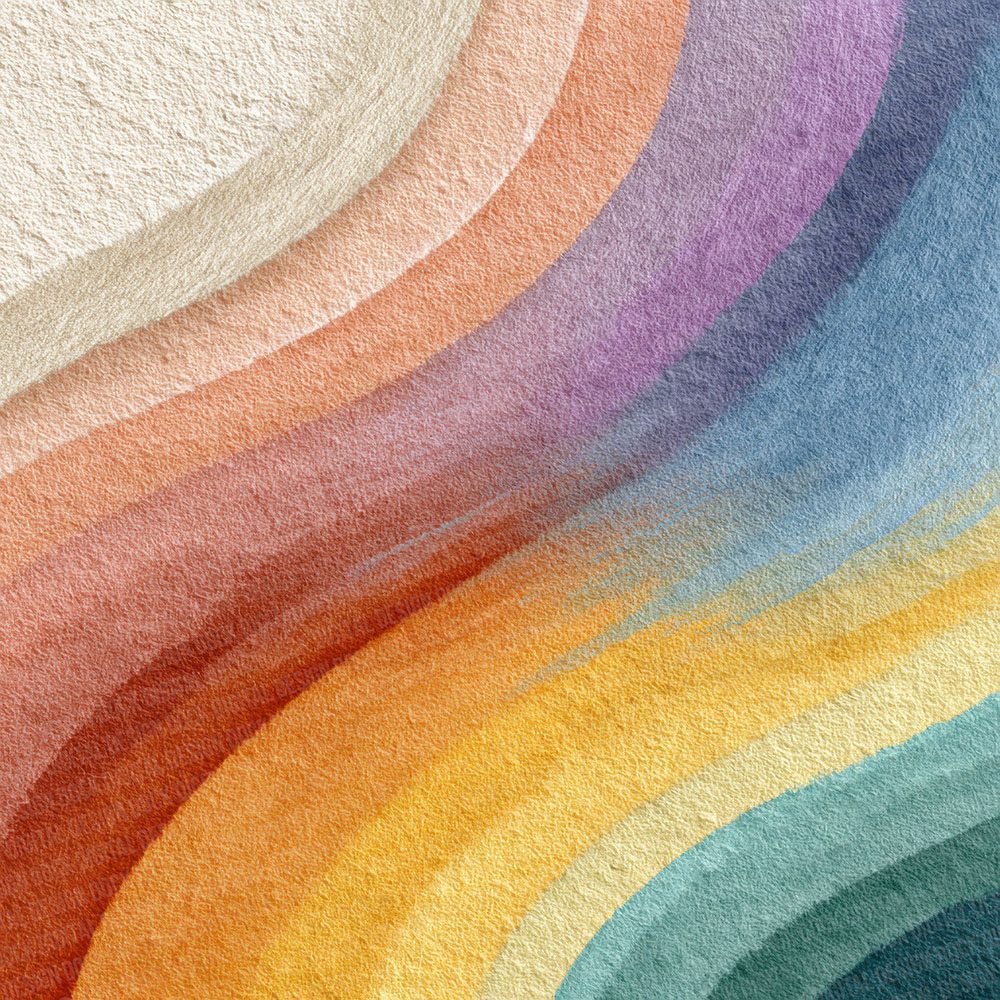 Painterly Arc Watercolour Rainbow Digital Paper Pack (DDD002871)