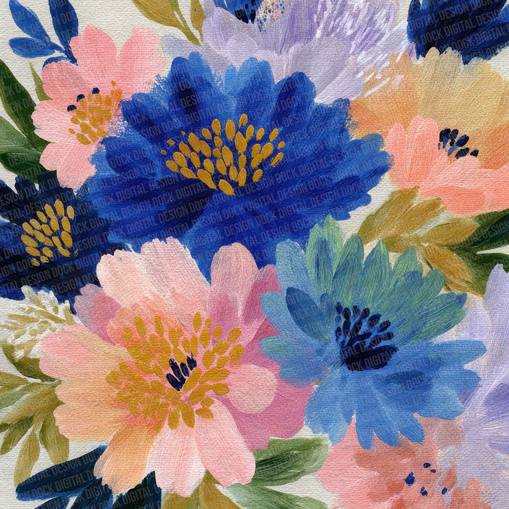 Painterly Floral Wash Digital Paper Pack (DDD002872)