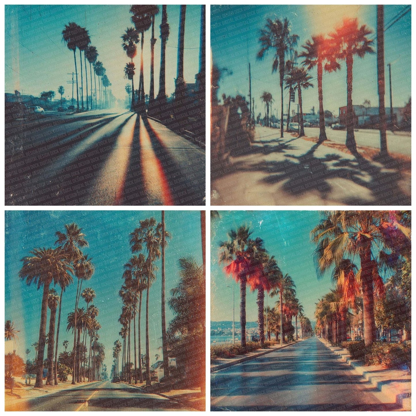 Palm Boulevard Fade Digital Paper Pack (DDD002877)