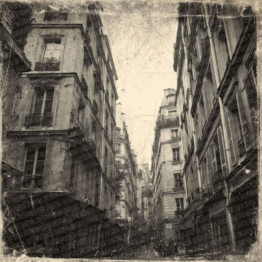Paris Street Damaged Photo Digital Paper Pack (DDD002898)