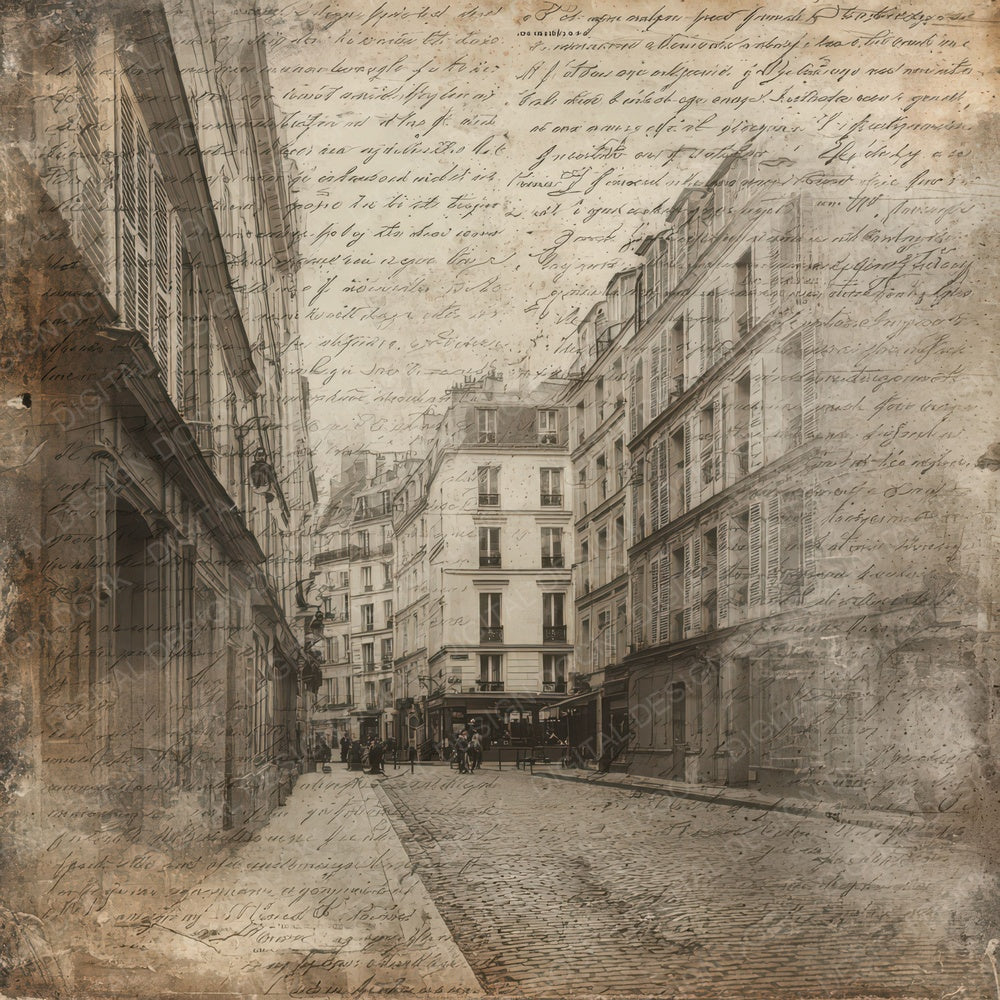 Paris Street Script Digital Paper Pack (DDD008820)