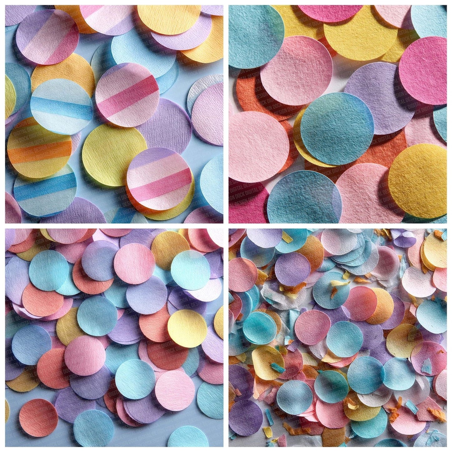Party Confetti Texture Digital Paper Pack (DDD002904)