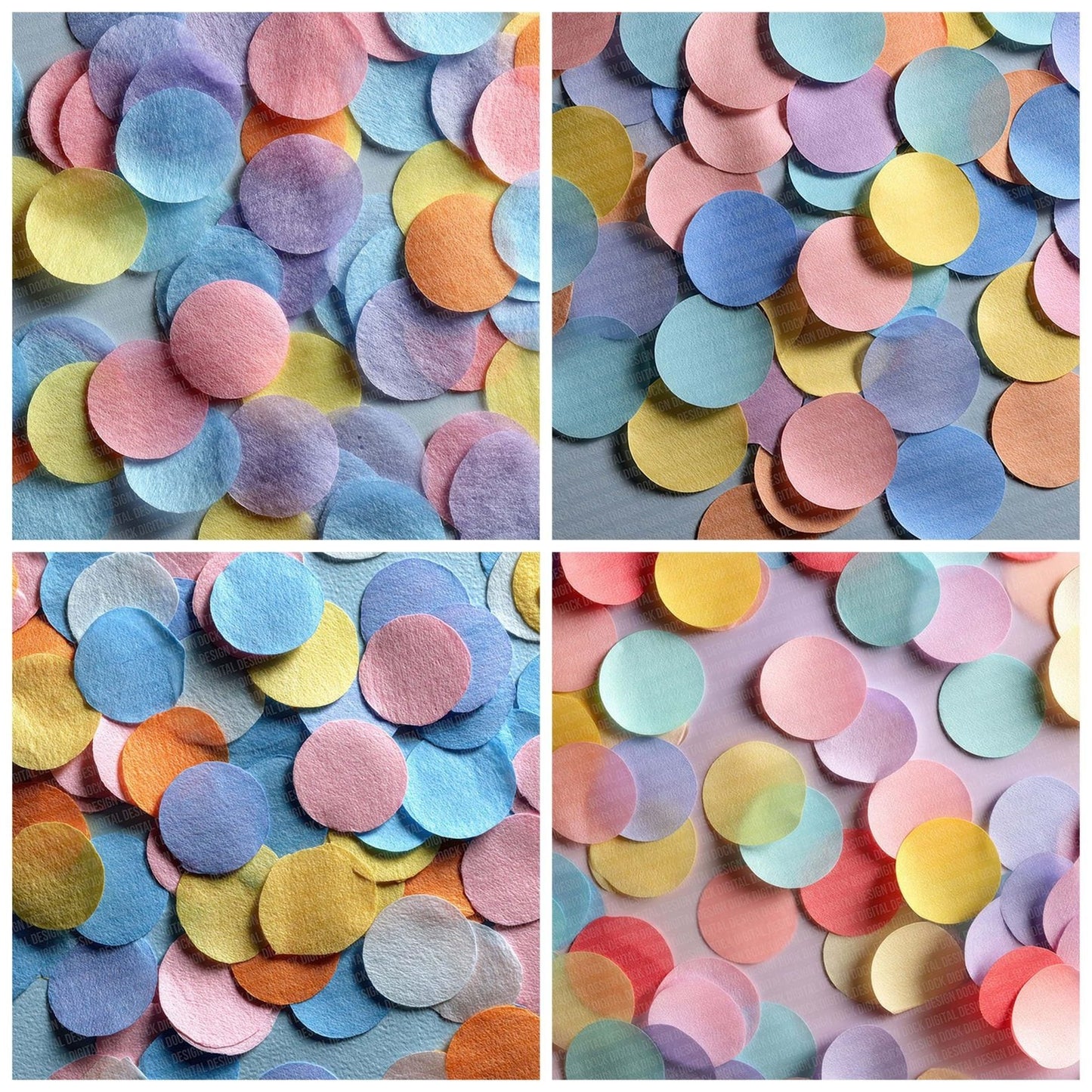 Party Confetti Texture Digital Paper Pack (DDD002904)