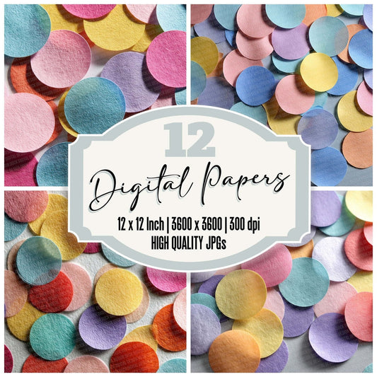 Party Confetti Texture Digital Paper Pack (DDD002904)