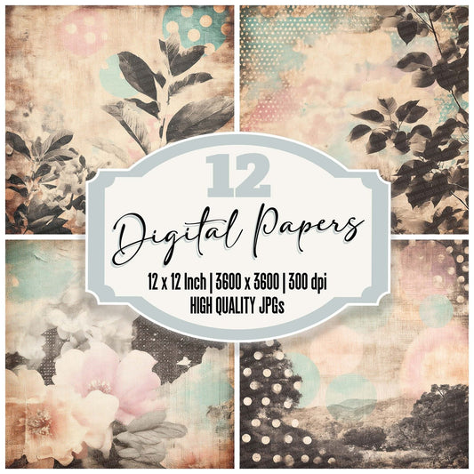 Pastel Bokeh Landscape Digital Paper Pack (DDD002909)