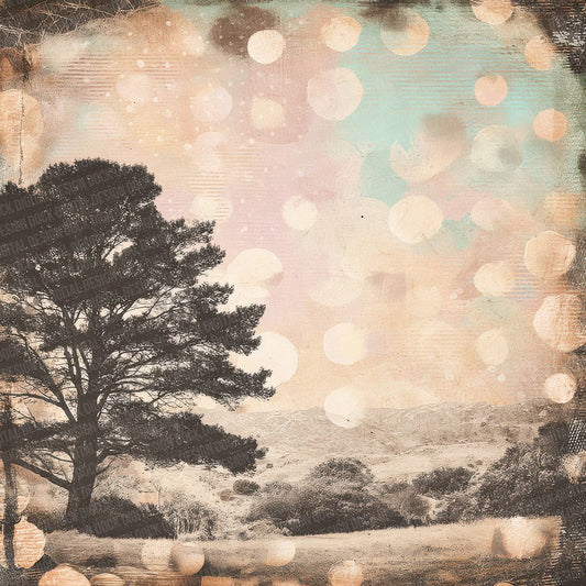 Pastel Bokeh Landscape Digital Paper Pack (DDD002909)