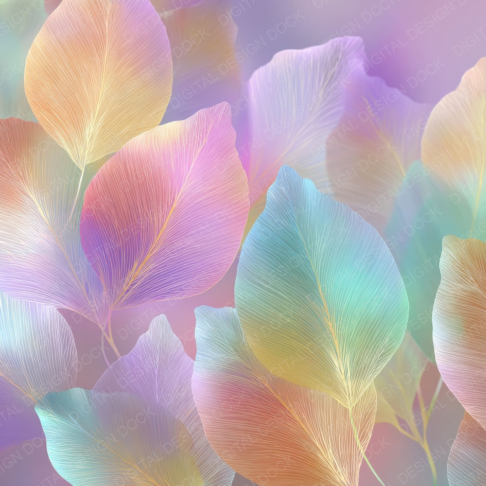 Pastel Botanical Rainbow Floral Fusion Digital Paper Pack (DDD007696)