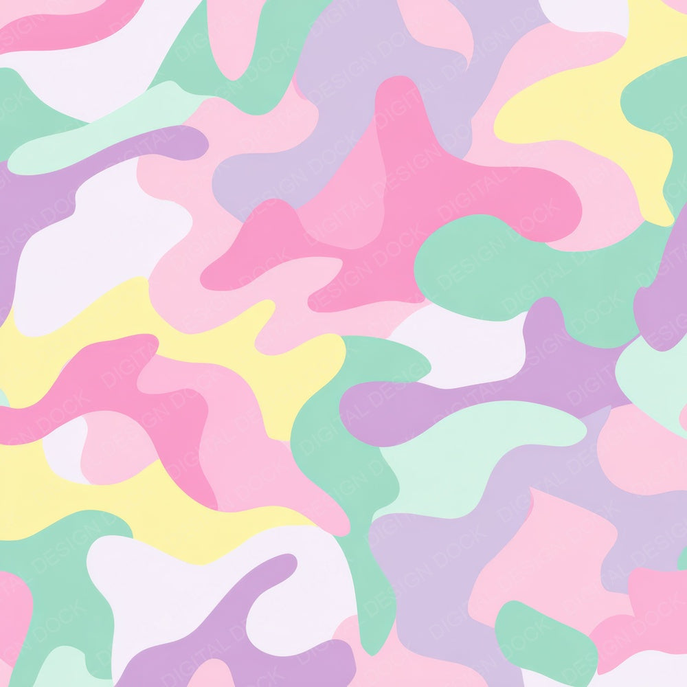 Pastel Camo Pattern Digital Paper Pack (DDD008376)