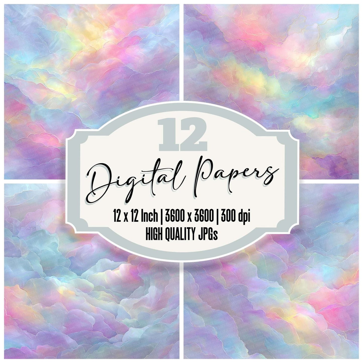 Pastel Cloud Drift Digital Paper Pack (DDD002913)