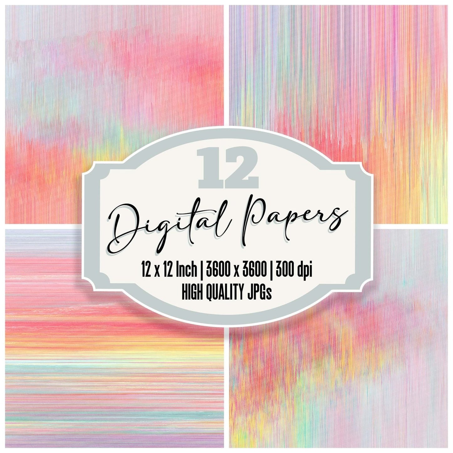 Pastel Cloud Streaks Digital Paper Pack (DDD002915)