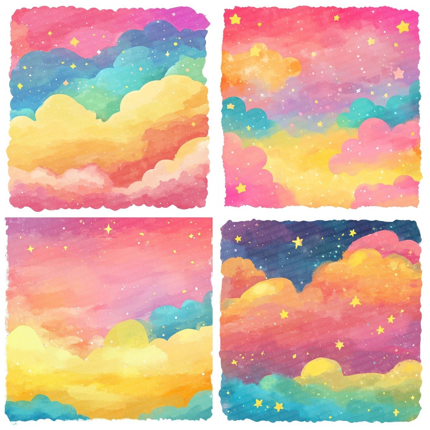 Pastel Frosted Flora Digital Paper Pack (DDD002920)