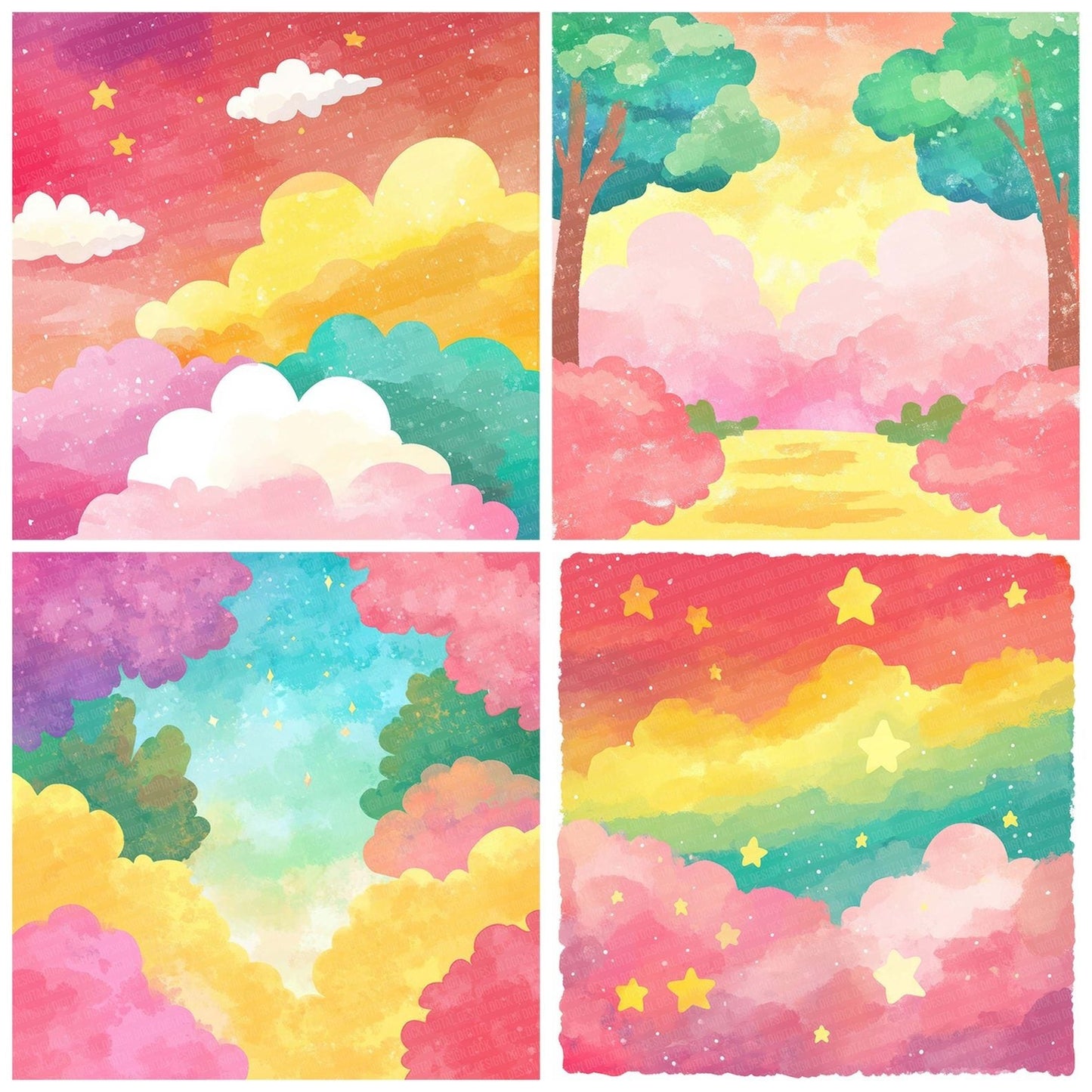 Pastel Frosted Flora Digital Paper Pack (DDD002920)