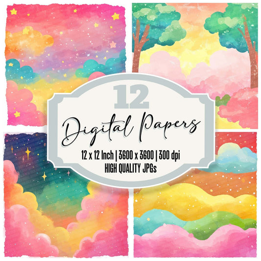 Pastel Frosted Flora Digital Paper Pack (DDD002920)