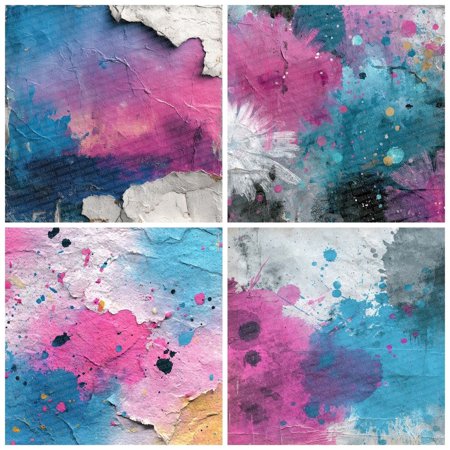 Pastel Ink Smash Digital Paper Pack (DDD002924)