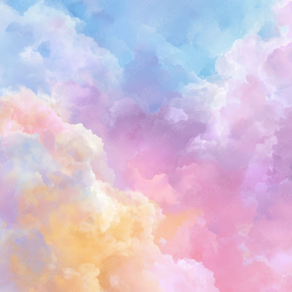 Pastel Light Clouds Digital Paper Pack (DDD008344)