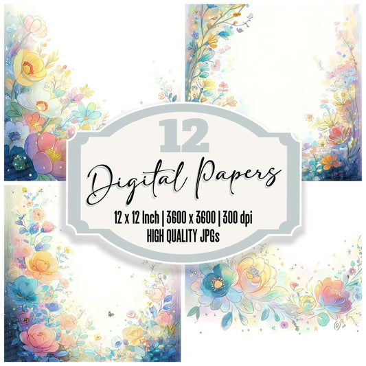 Pastel Meadow Digital Paper Pack (DDD002925)