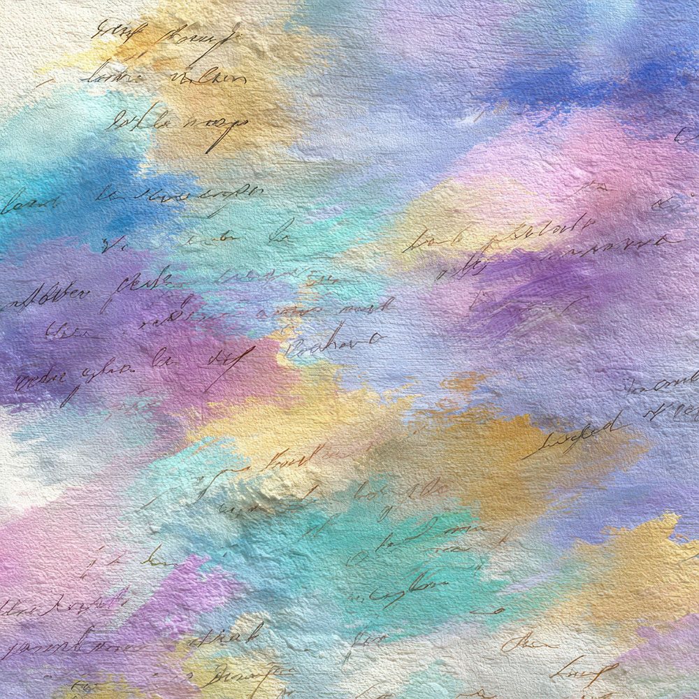 Pastel Monet Art Layers Script Digital Paper Pack (DDD002926)
