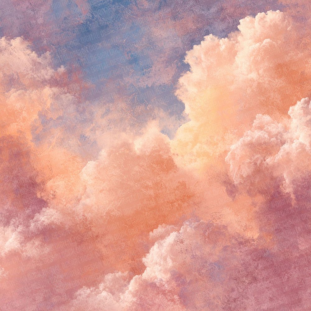 Pastel Peach Mist Abstract Digital Paper Pack (DDD002930)