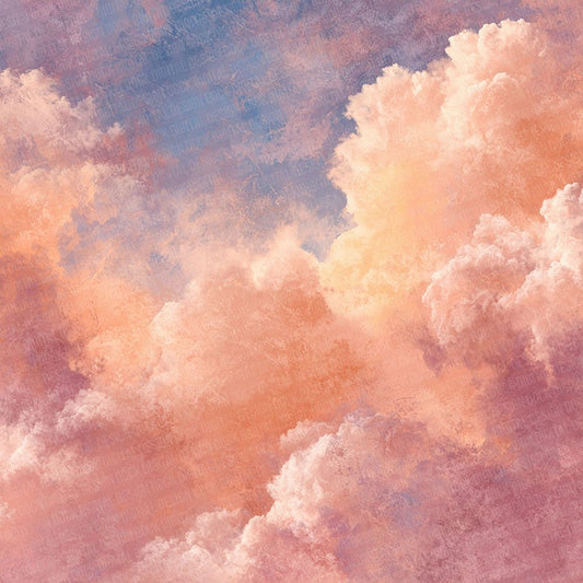 Pastel Peach Mist Abstract Digital Paper Pack (DDD002930)
