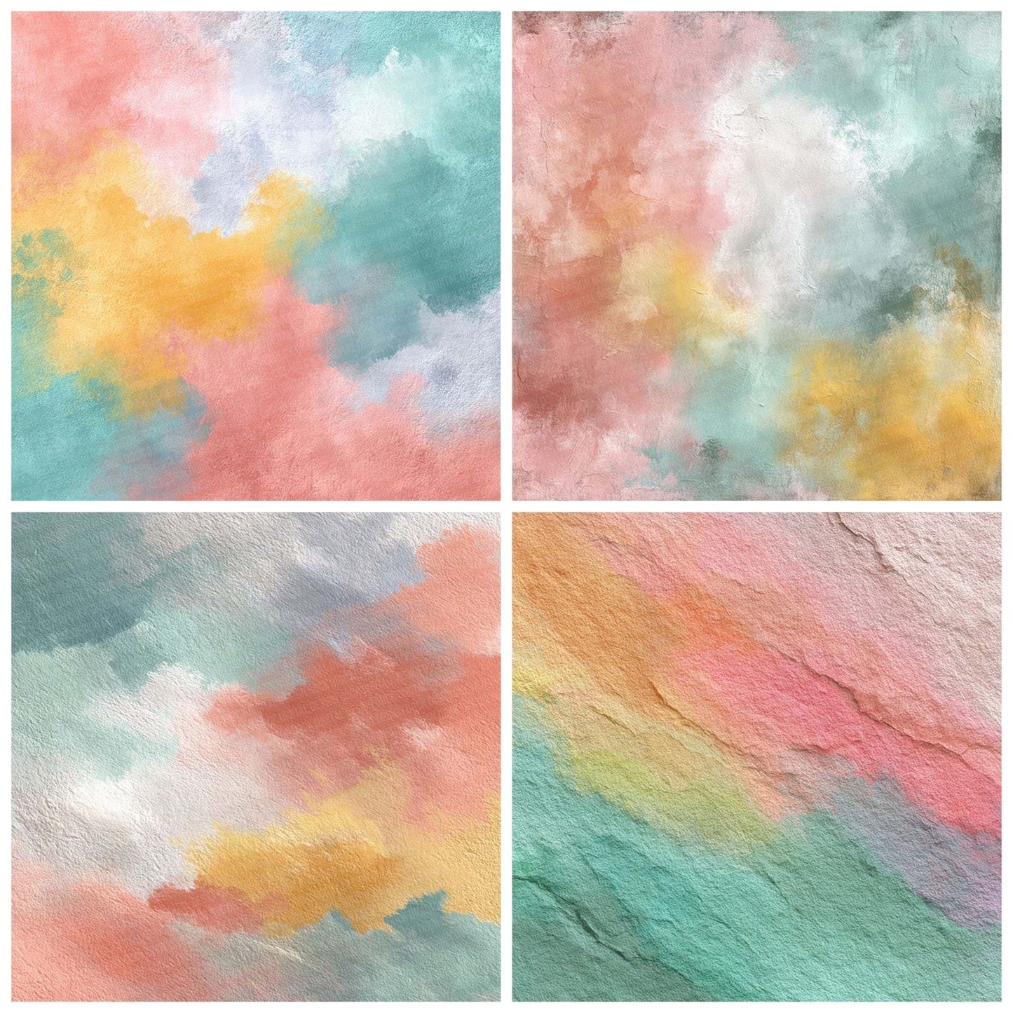Pastel Prism Watercolour Wash Digital Paper Pack (DDD002932)