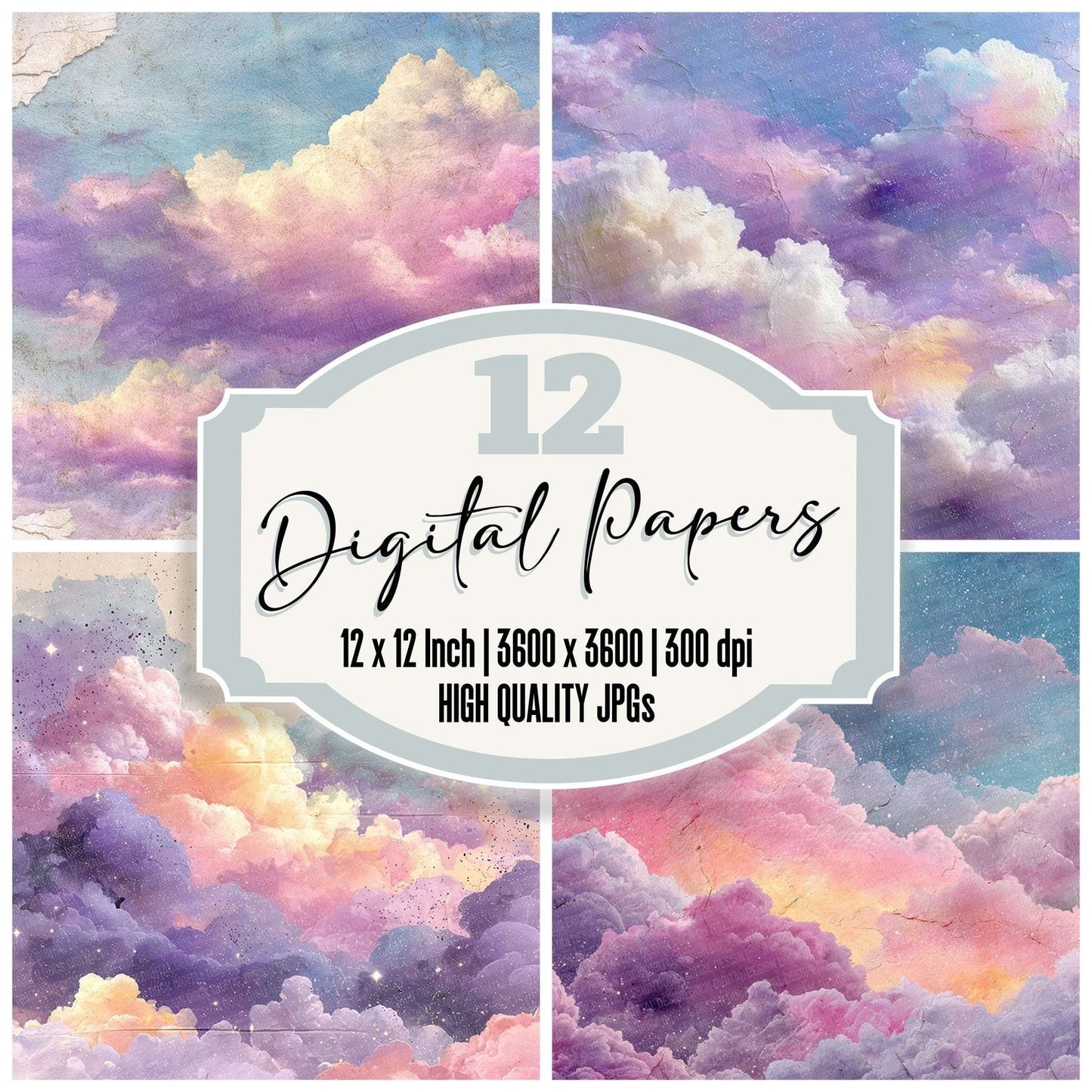 Pastel Sky Drift Digital Paper Pack (DDD002935)