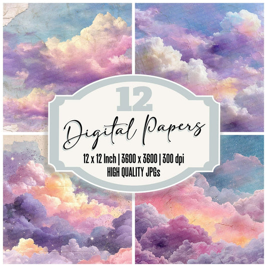 Pastel Sky Drift Digital Paper Pack (DDD002935)