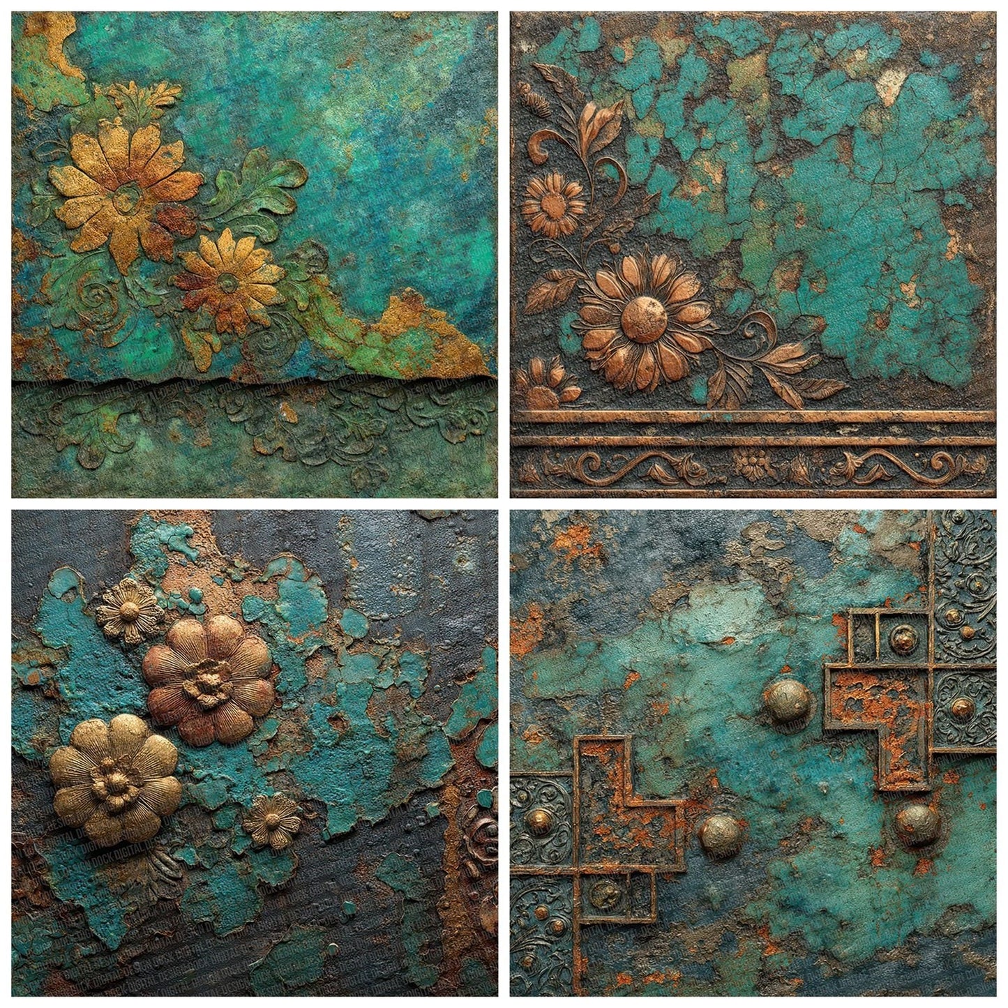 Patina Copper Fade Digital Paper Pack (DDD002948)