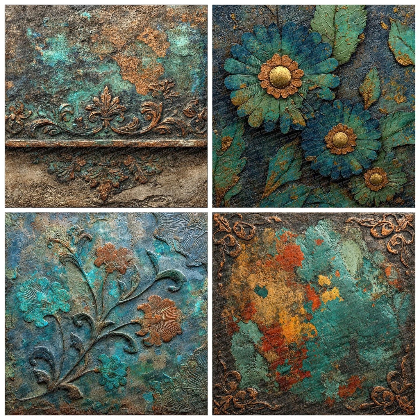 Patina Copper Fade Digital Paper Pack (DDD002948)